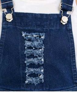 Ripped Blue Denim Dungaree Overalls