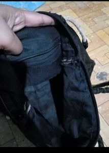 Embroidered Black Shoulder Bag
