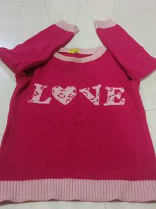 Girls 'Love' Sweater