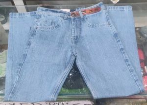 Blue Denim Jeans with Belt