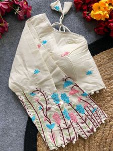 Cream Embroidered Blouse