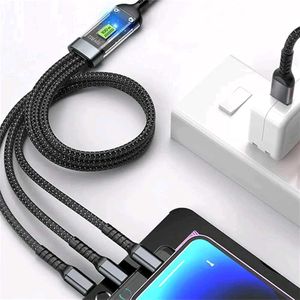 3-in-1 Fast Charging Cable  (Pack Of 2)