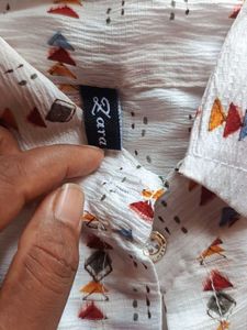 Boho Print Button-Up Shirt