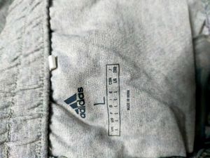 Adidas Grey Logo Sweatpants Jogger For Men