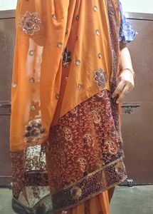 Elegant Saree with Embellishments