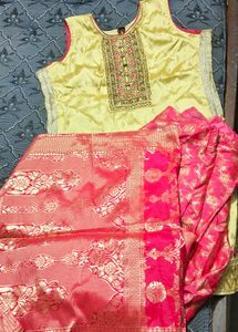 Patiala Suit With Dupatta And Pyjama