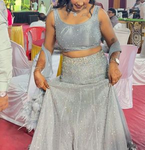rhinestone lehenga