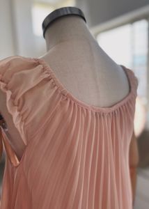 Elegant Peach Chiffon Party Dress
