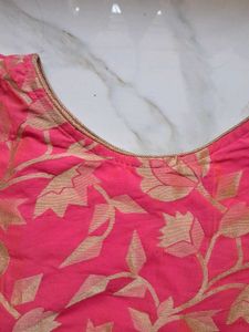 Beautiful Pink Brocade Kurta