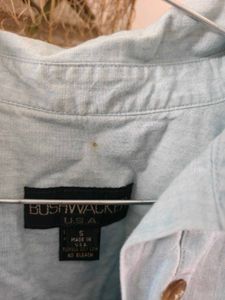 Light Blue Collared Button-Up Shirt