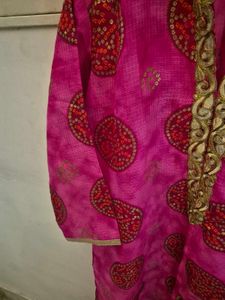 Pink Embroidered Kurta