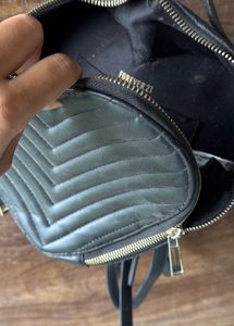 black backup bag