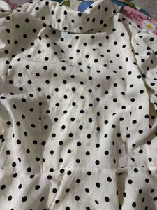 Chic Polka Dot Peplum Top