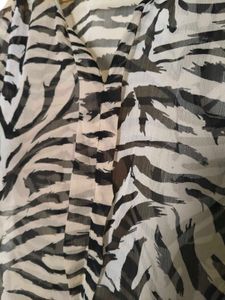 Sheer Zebra Print top