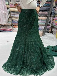 Emerald Green beaded cocktail Lehenga Choli