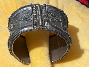 Intricate Ethnic Silver Bangle