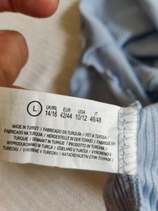 primark Cute Blue Ribbed Cami Top