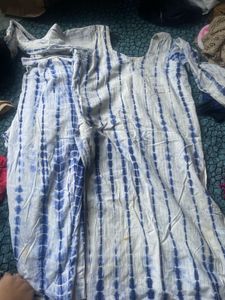 Blue Tie-Dye Kurta Set