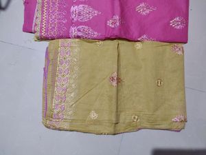 Elegant Embroidered Unstitched Salwar Suit