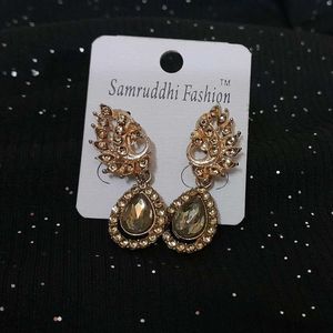 Elegant Gold-Tone Dangle Earrings