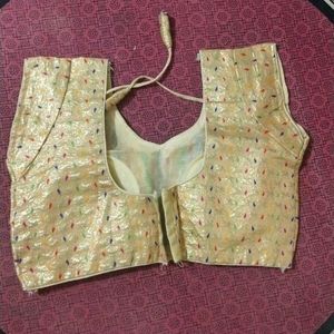 Sparkling Golden Embroidered Blouse
