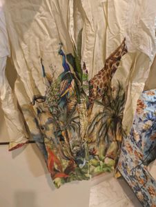 Exotic Print Kurta with Animals &amp; Nature