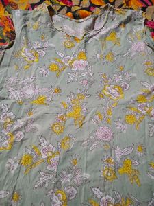 Floral Print Anarkali Kurta