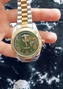 Rolex Watch Two Tone Green Dial