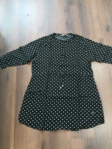 Chic Black & White Polka Dot Top