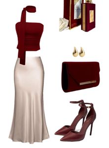 Elegant Satin Midi Skirt