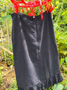 Elegant Black Beaded Skirt