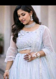 Stunning Light Blue Lehenga Choli
