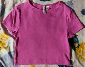 Ribbed Pink T-Shirt