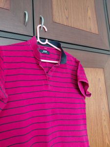 Striped Red Polo T-Shirt