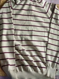 Striped Half Zip Collared Pullover