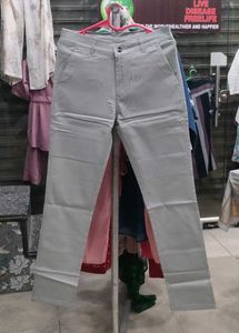 Gray Straight Fit Pants
