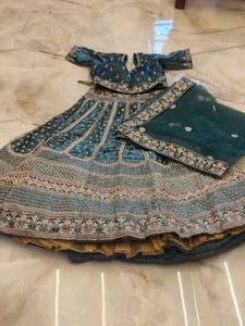 Exquisite Teal Lehenga Choli Set