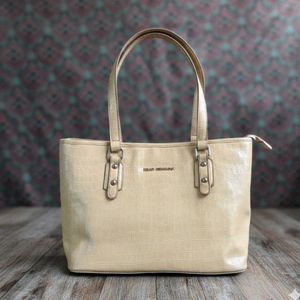 Lino Perros Crimpson Yellow Croc Textured Tote Bag