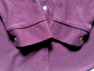 Purple Corduroy Button-Up Shirt