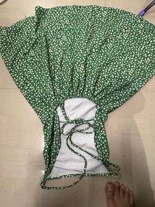 Green Floral Mini Dress