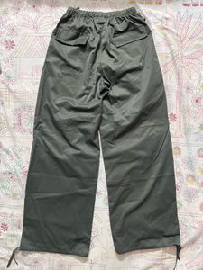 Burger Bae dark olive green Parachute Pants