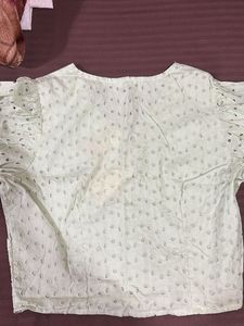Mint Green Eyelet Blouse