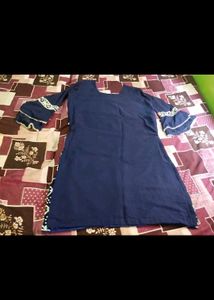 Navy Blue Mirror Work Sharara Set