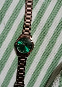 Titan Watch with Green Dial
