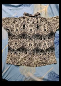 Patterned Short Sleeve Top
