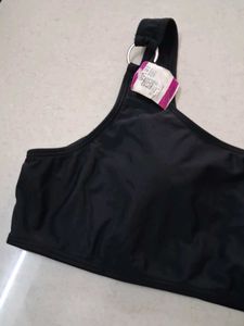 Chic Black One Shoulder Bikini Top
