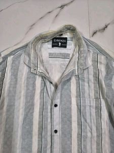 Men's Striped Button-Up Shirt