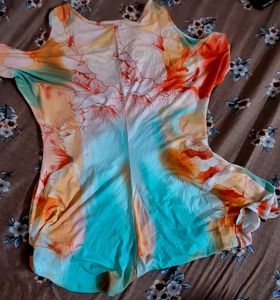Boho Cold Shoulder Print Top