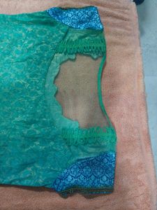 Green nd blue party wear kurti