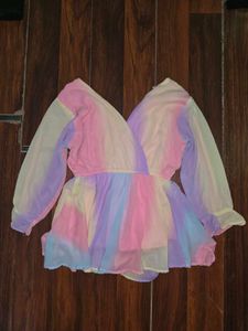 Rainbow Tie-Dye Tunic Top